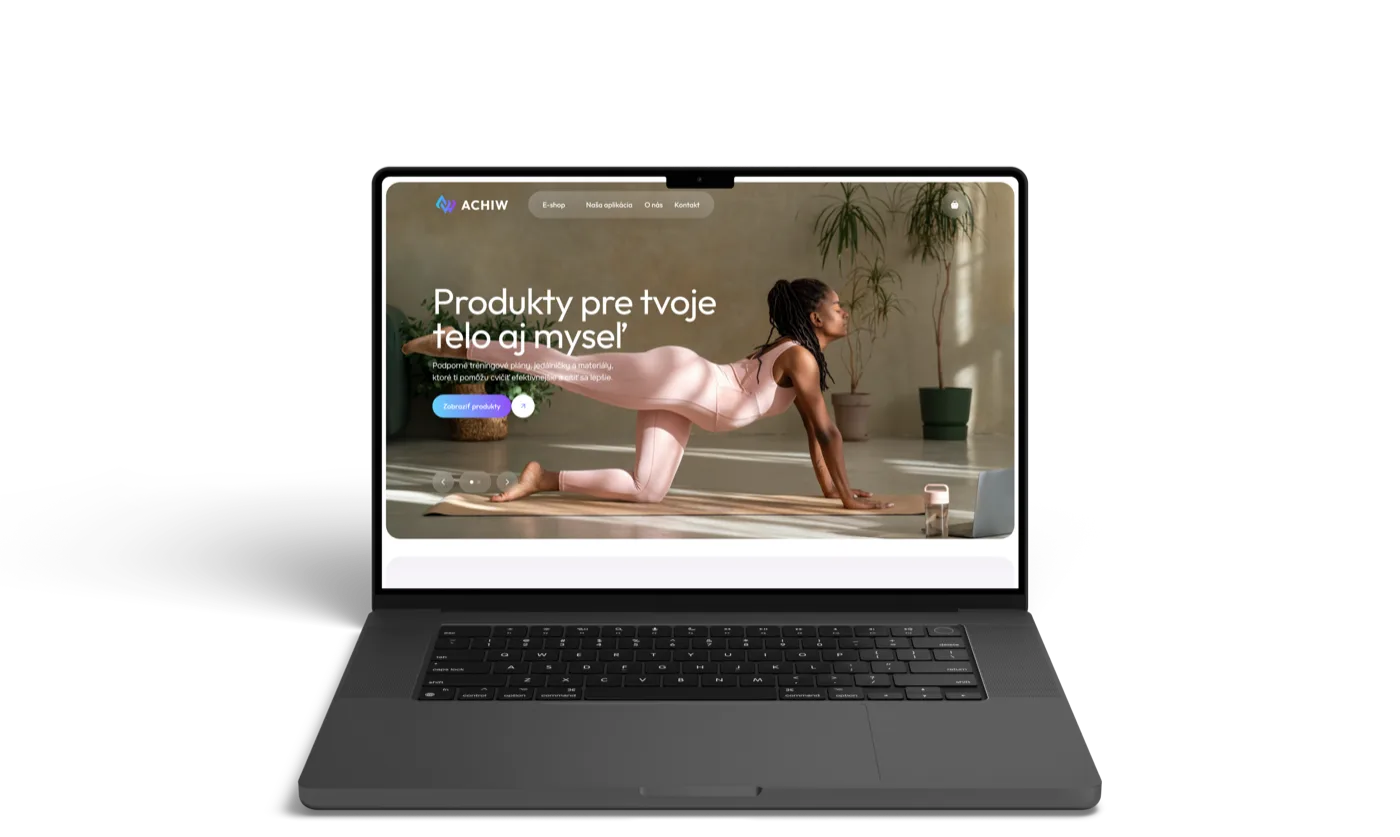 Ukážka e-shopu v šablóne Space